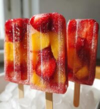 easy strawberry mango popsicles