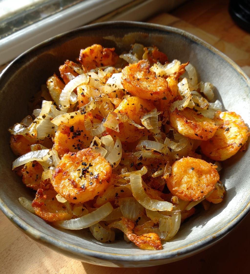 fried potatoes and onions - detail 1