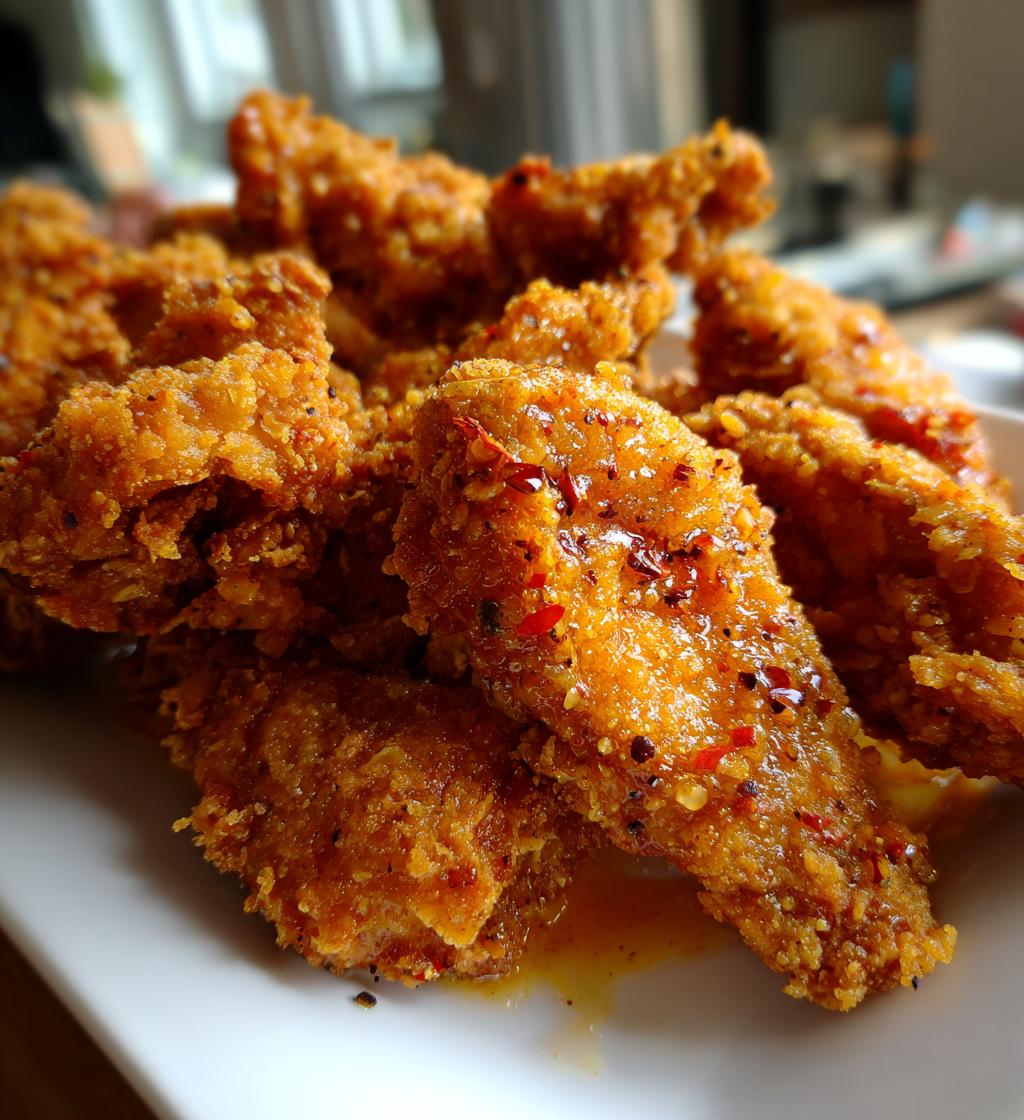 fried wing flats drizzled with honey lemon pepper - detail 1