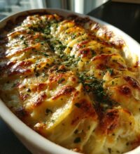 garlic basil scalloped potatoes