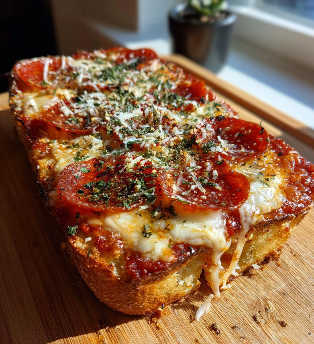 garlic bread pizza