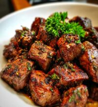 garlic butter steak bites recipe