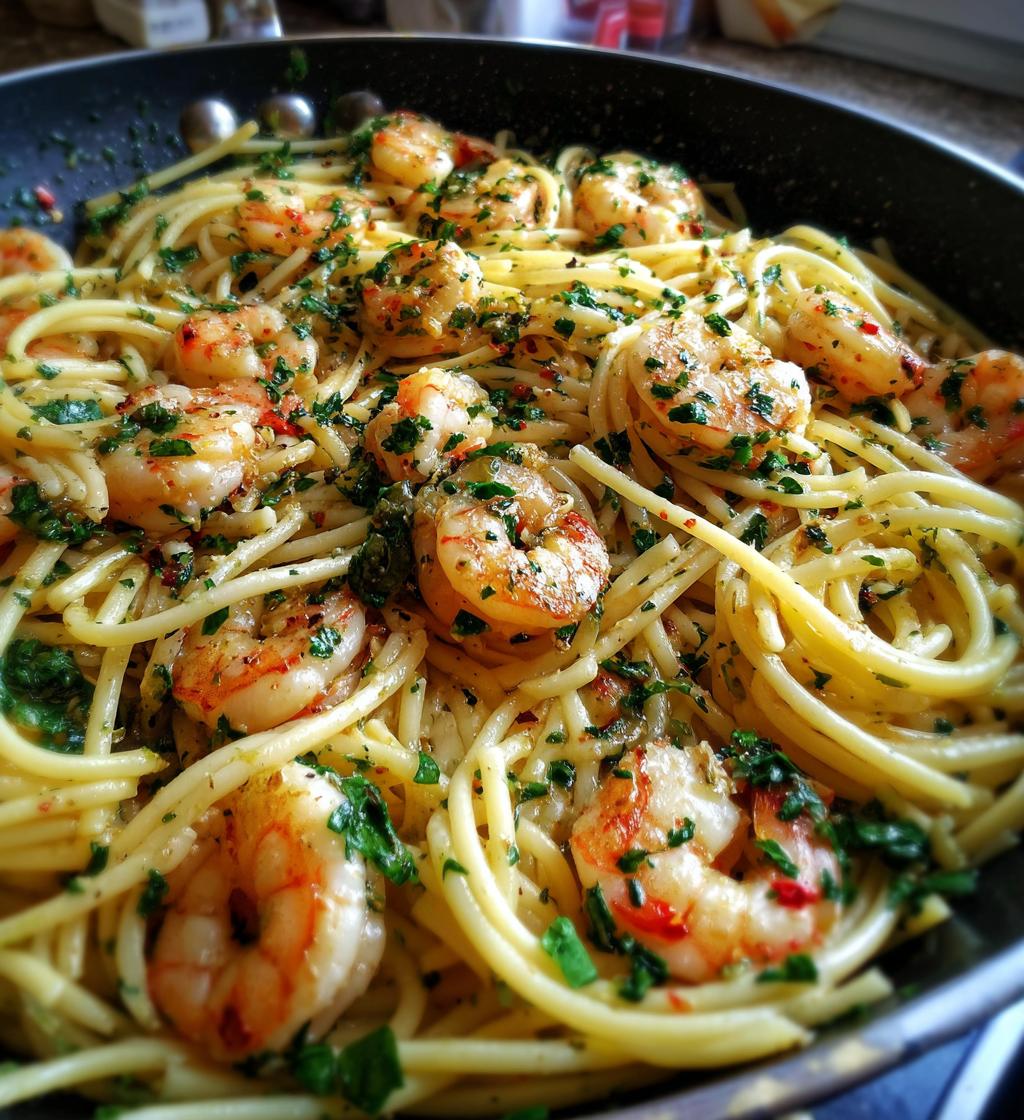 garlic shrimp pasta