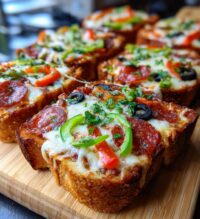 garlic toast pizzas 2
