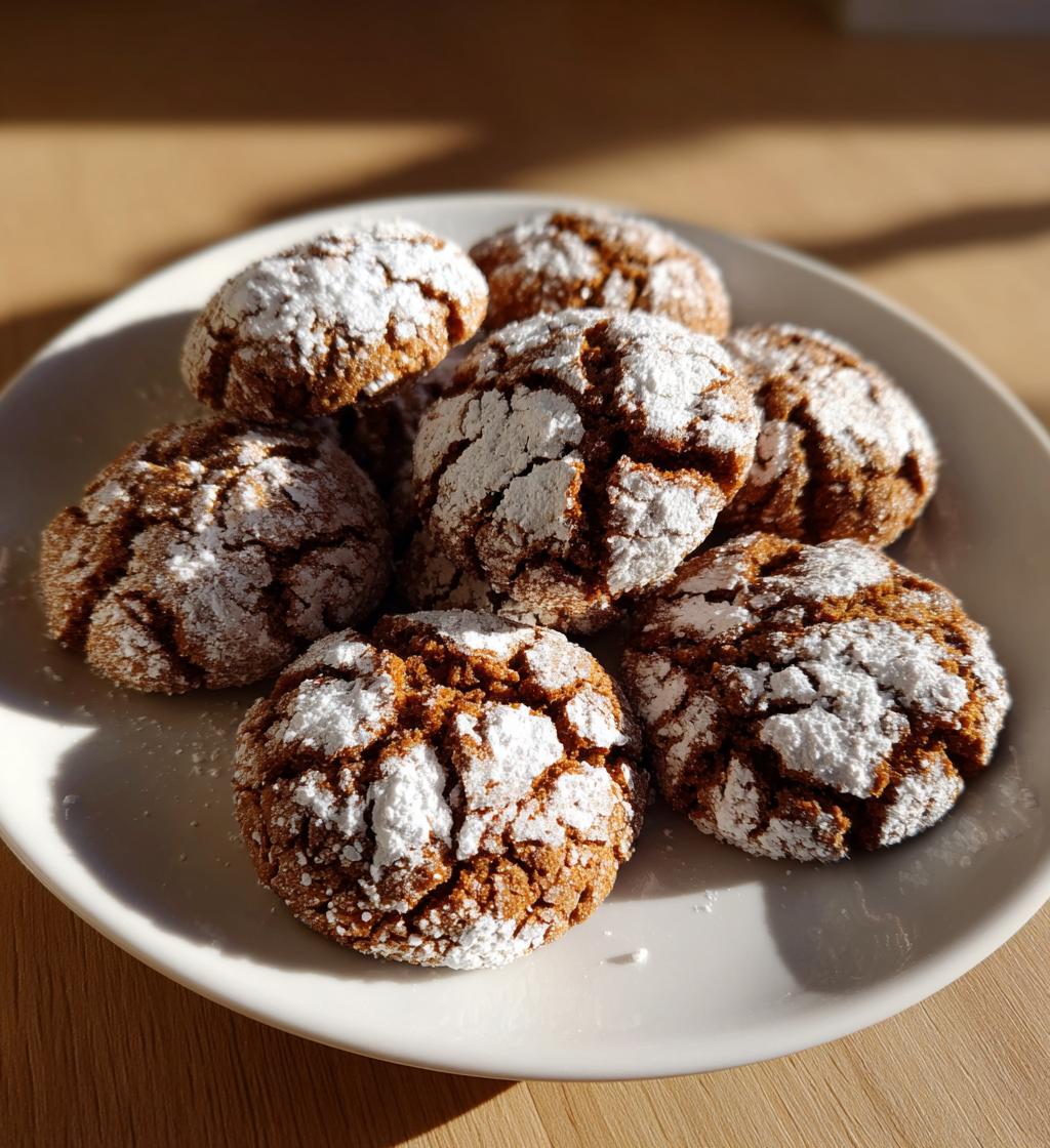 gingerbread crinkle cookies