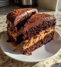 gooey chocolate peanut butter cake