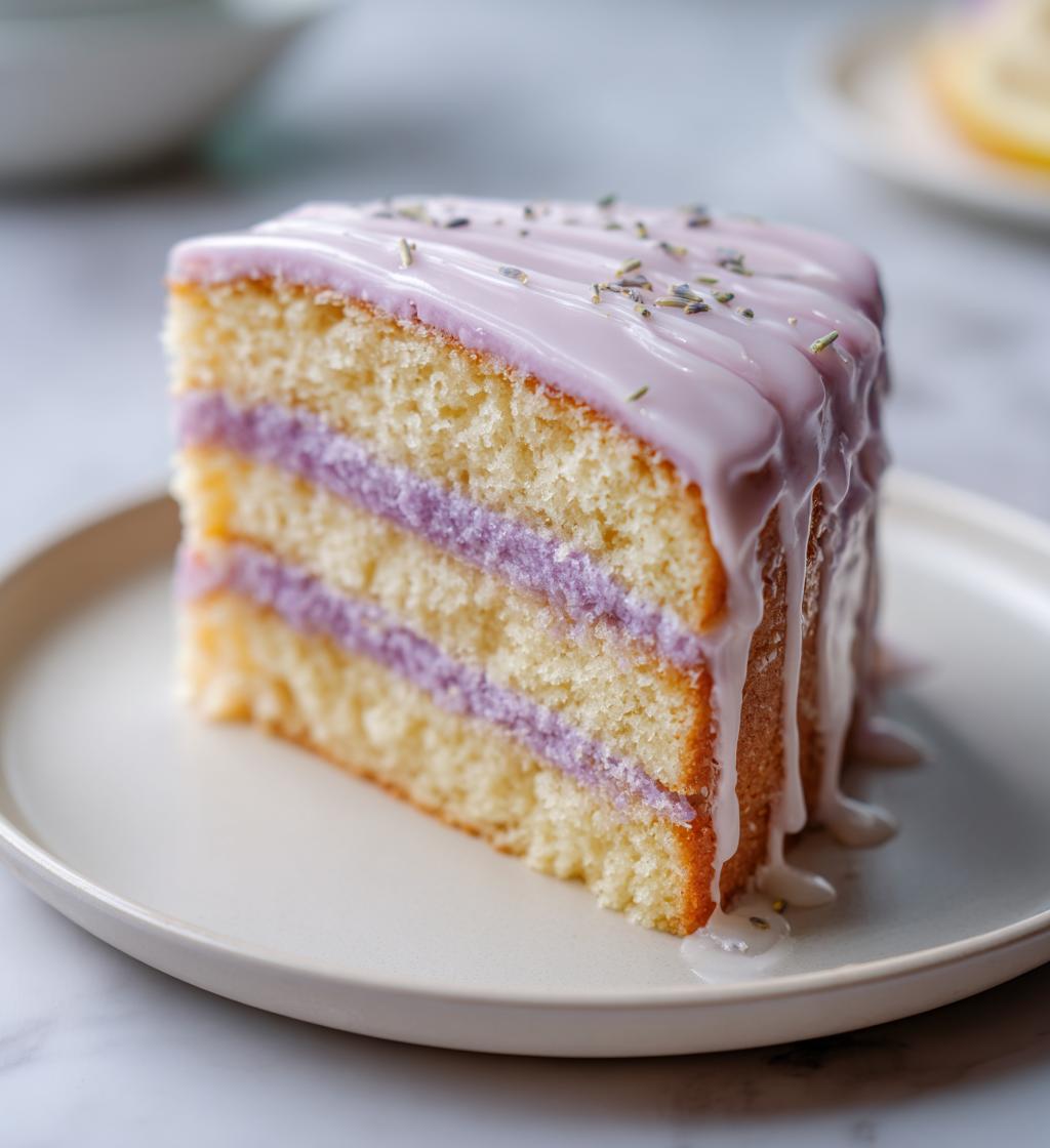 grey lavender cake with honey lemon glaze recipe - detail 1