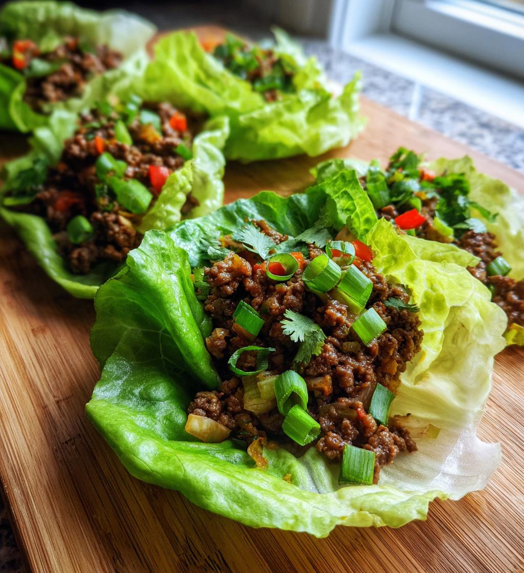 ground beef lettuce wraps 2 - detail 1