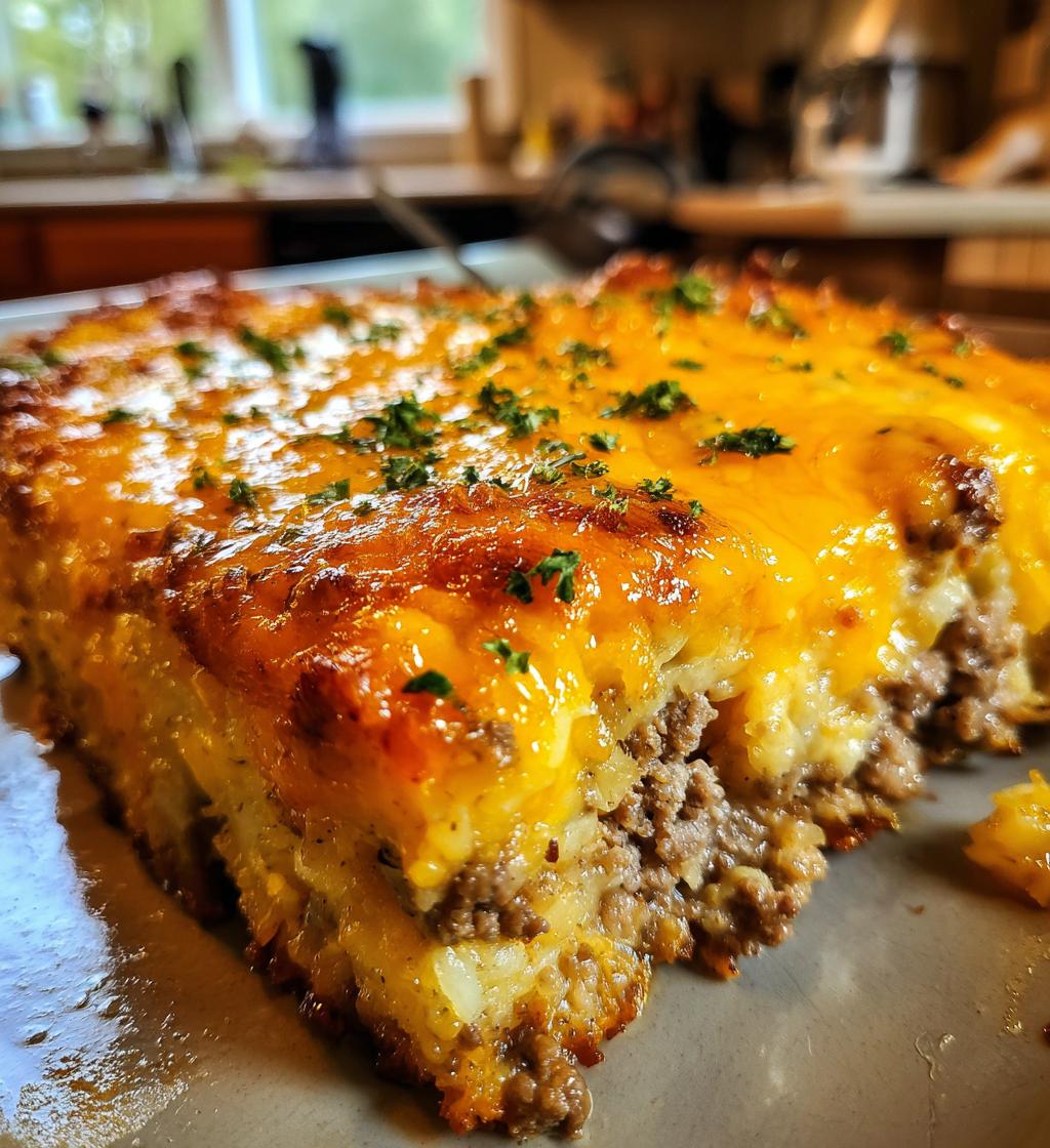 hamburger hash brown casserole - detail 1