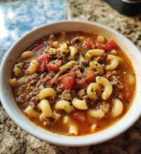 hamburger macaroni soup recipe ready in 35 mins