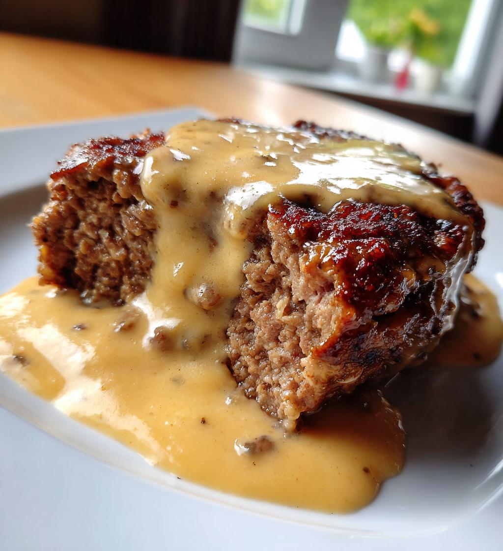 hamburger steak with creamy onion gravy - detail 1