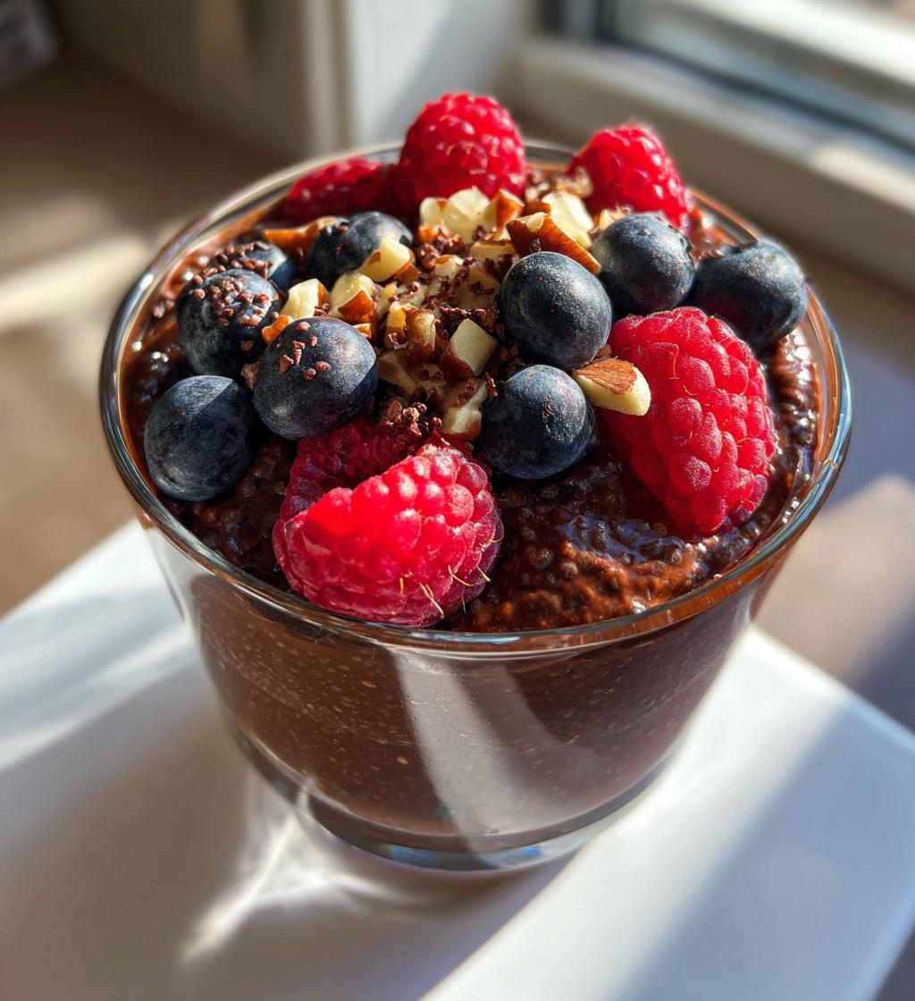 high protein chocolate chia pudding