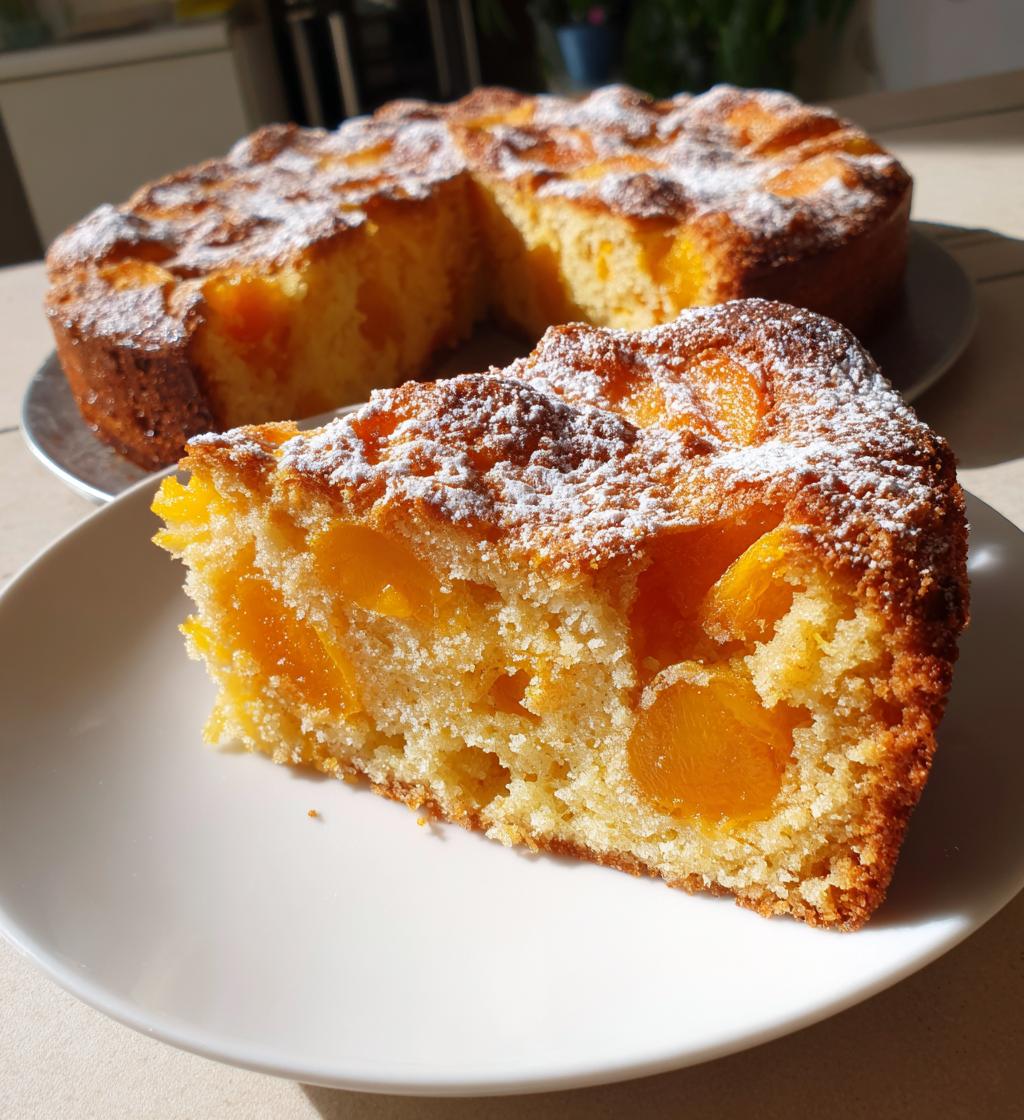 homemade apricot cake