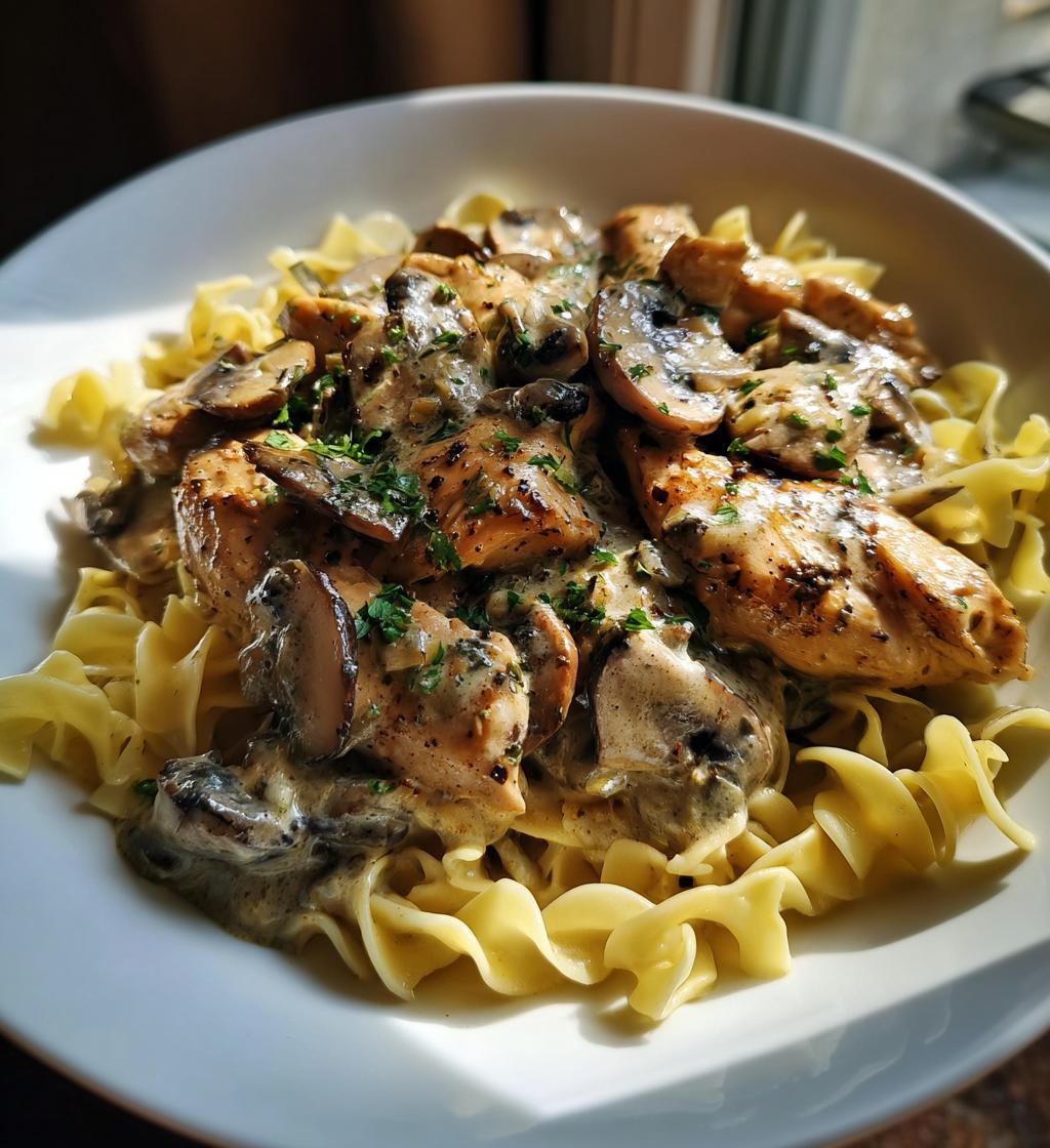 homemade chicken stroganoff
