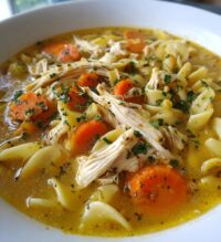 homemade crockpot chicken noodle soup