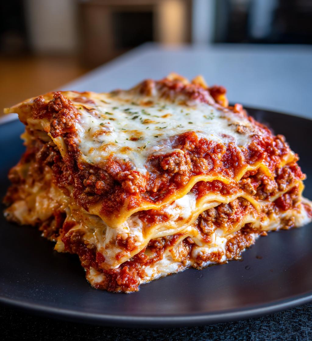 homemade lasagna - detail 1