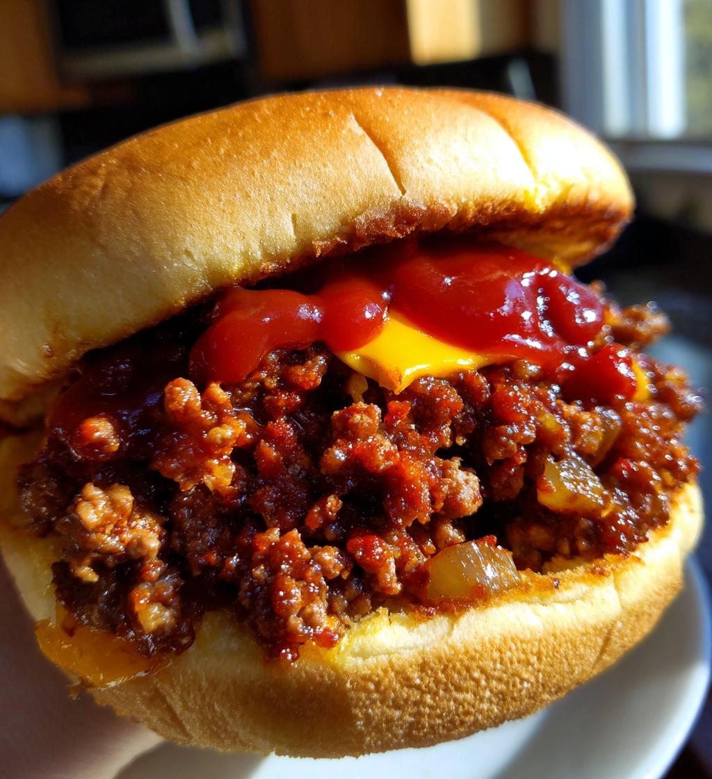 homemade sloppy joes - detail 1