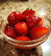 homemade strawberry sauce strawberry topping