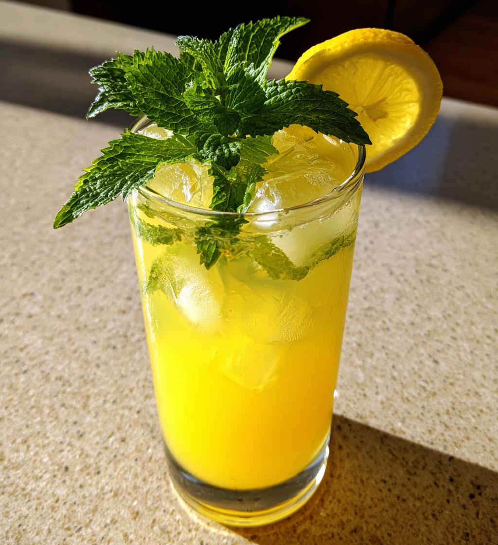 honey sweetened lemon balm lemonade