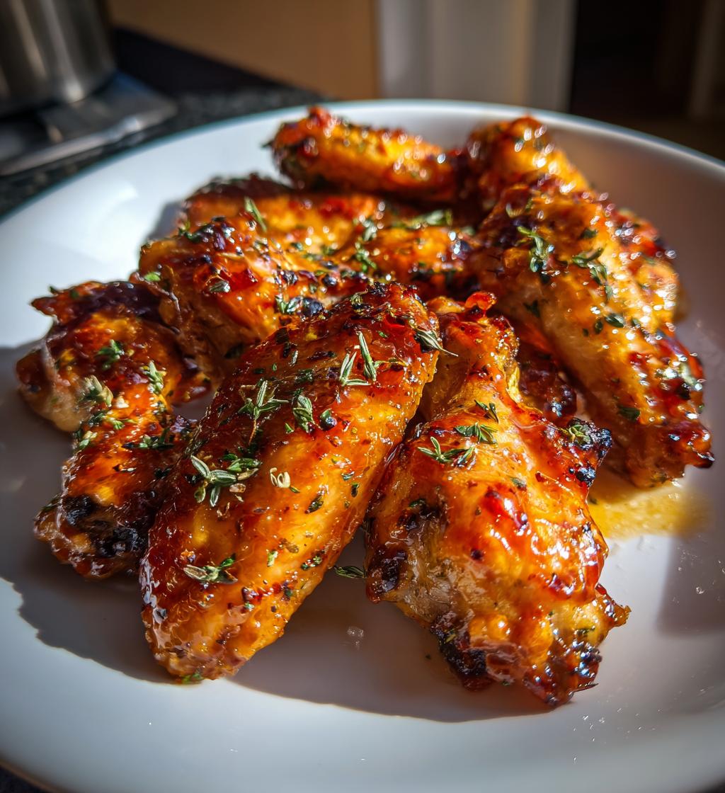 hot honey peach wings