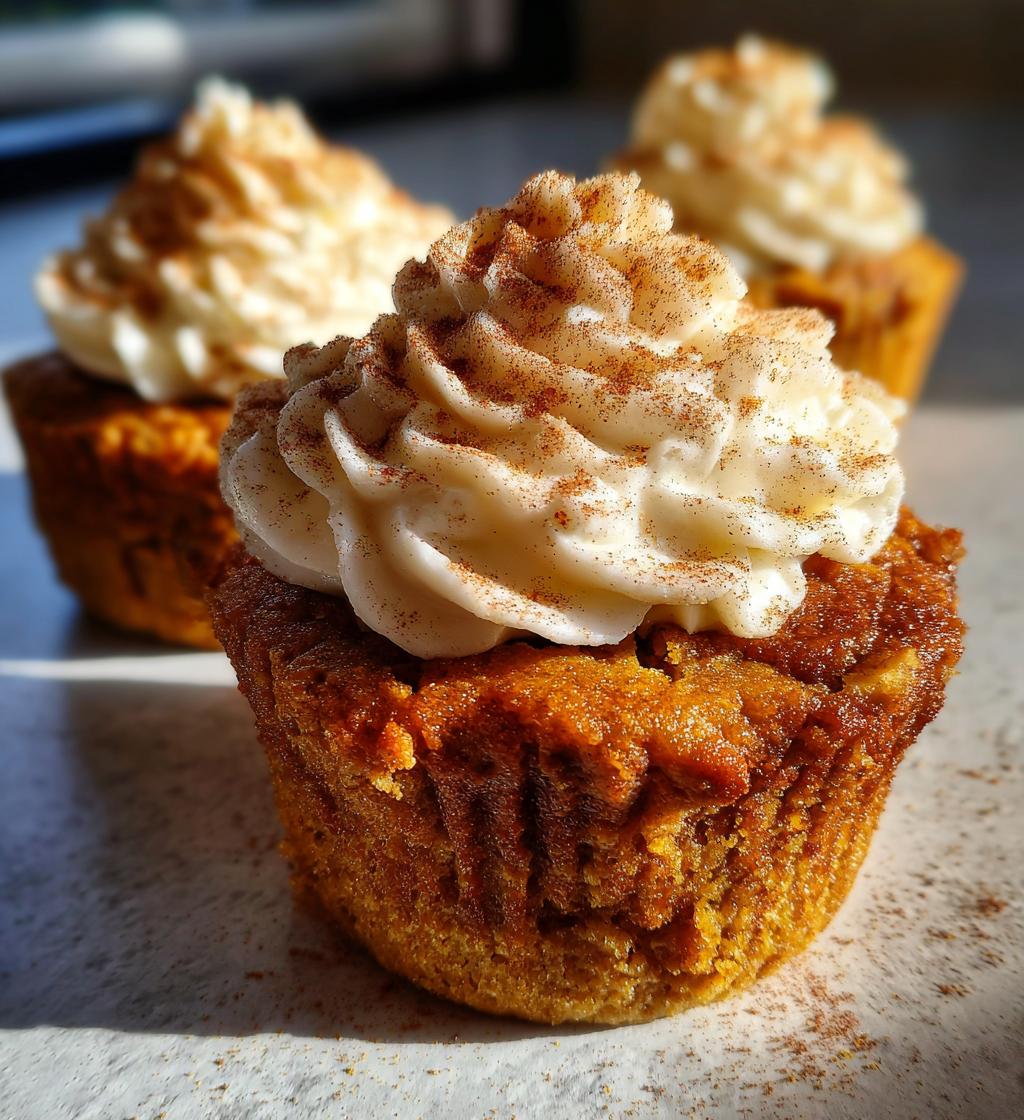impossible pumpkin pie cupcakes