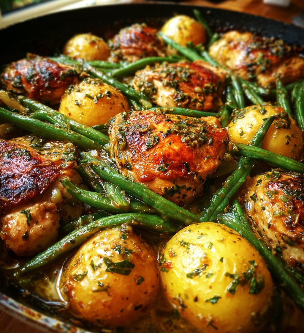 italian chicken potato and green bean bake 2