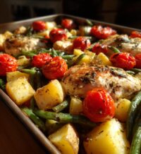 italian chicken potato and green bean bake