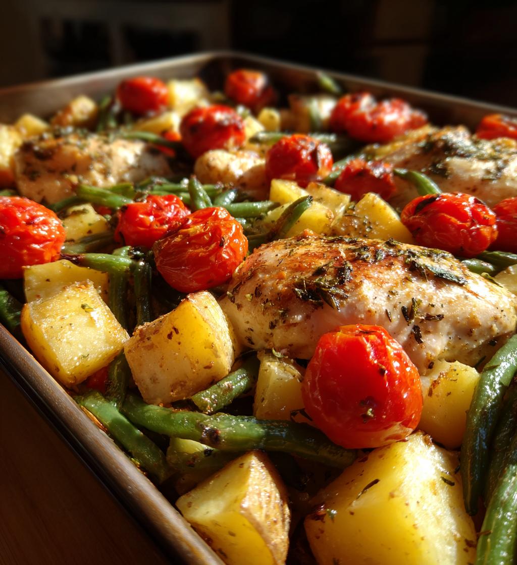 italian chicken potato and green bean bake