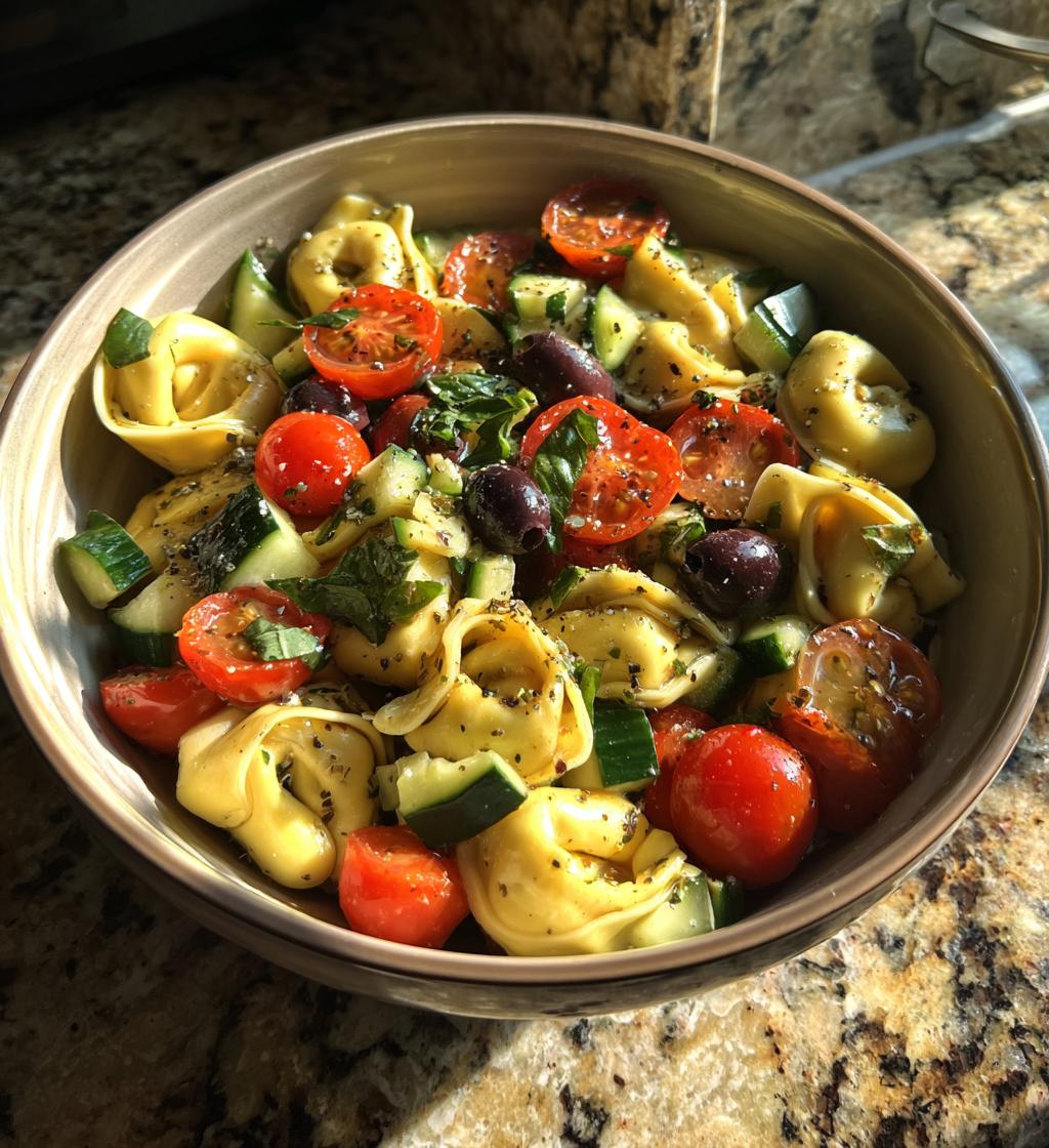 italian pasta salad recipe with cheese tortellini