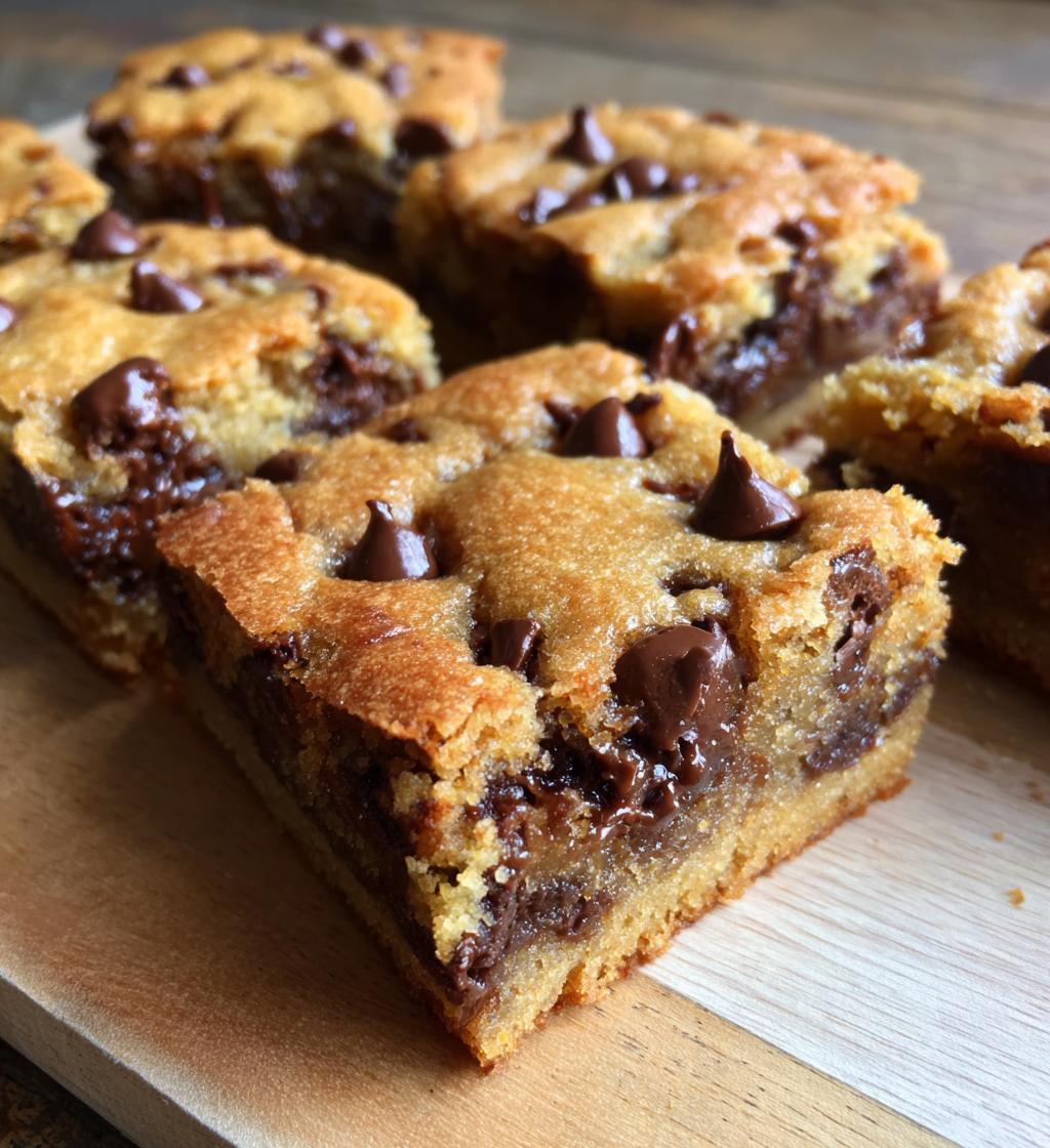 lazy chocolate chip cookie bars