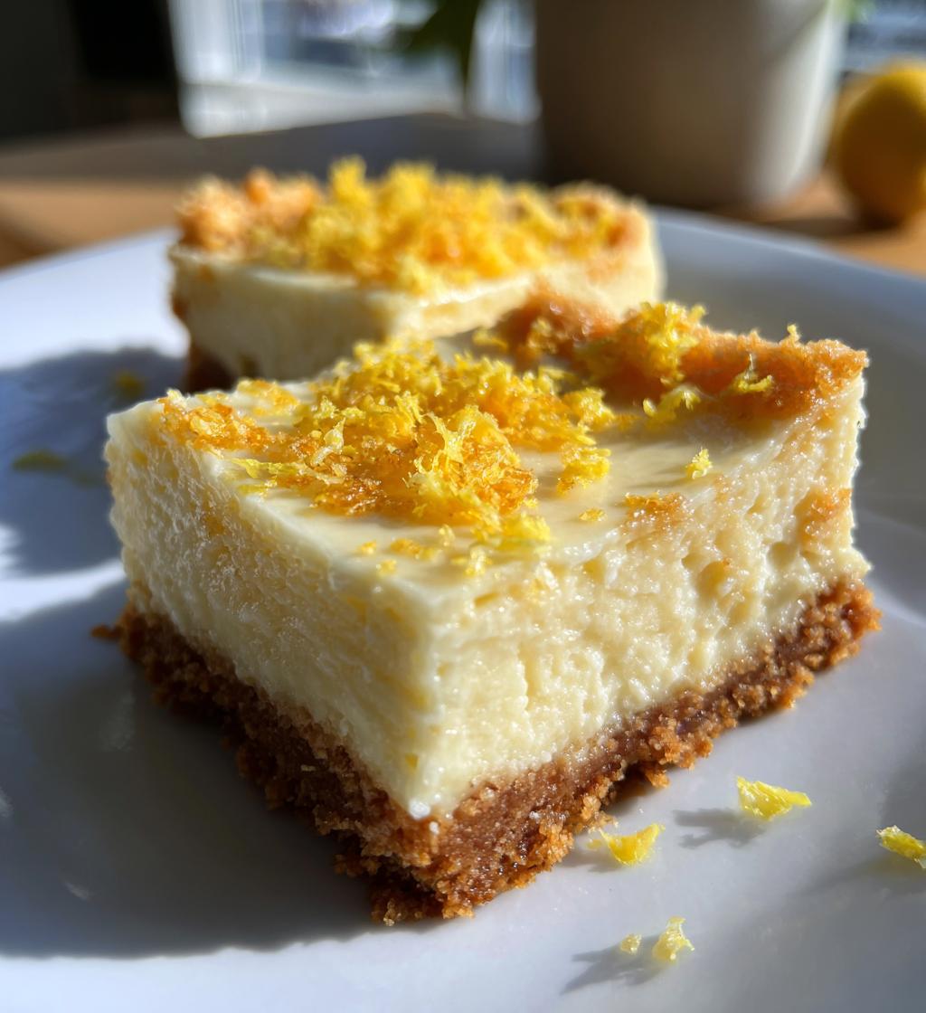 lemon cheesecake bars - detail 1