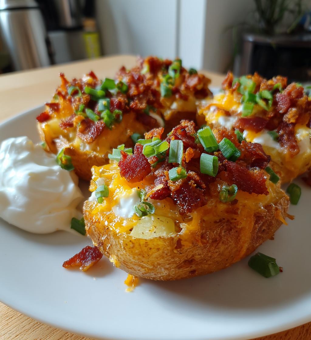 loaded sliced baked potatoes