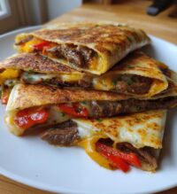 loaded steak quesadillas