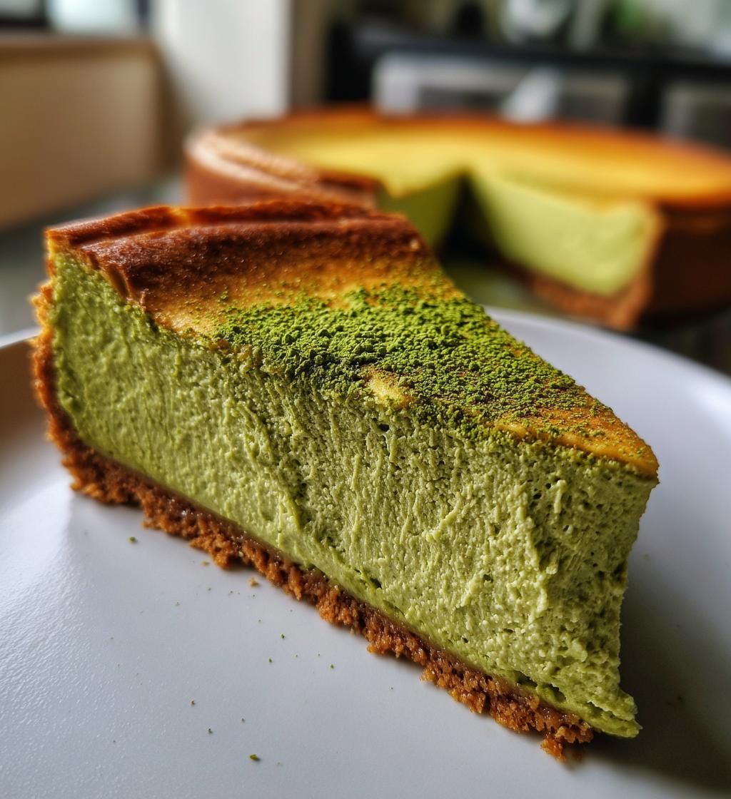 matcha green tea cheesecake