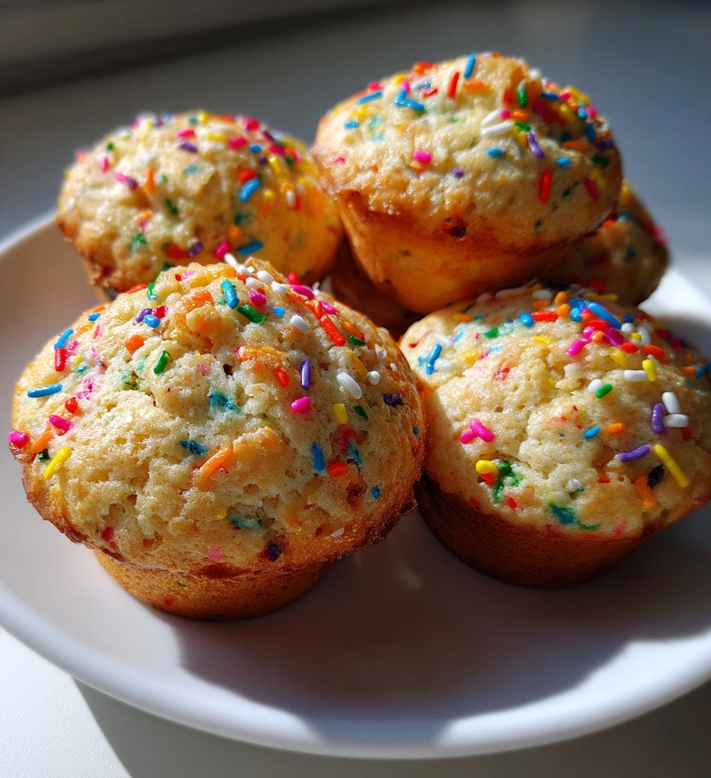 mini funfetti cake muffins