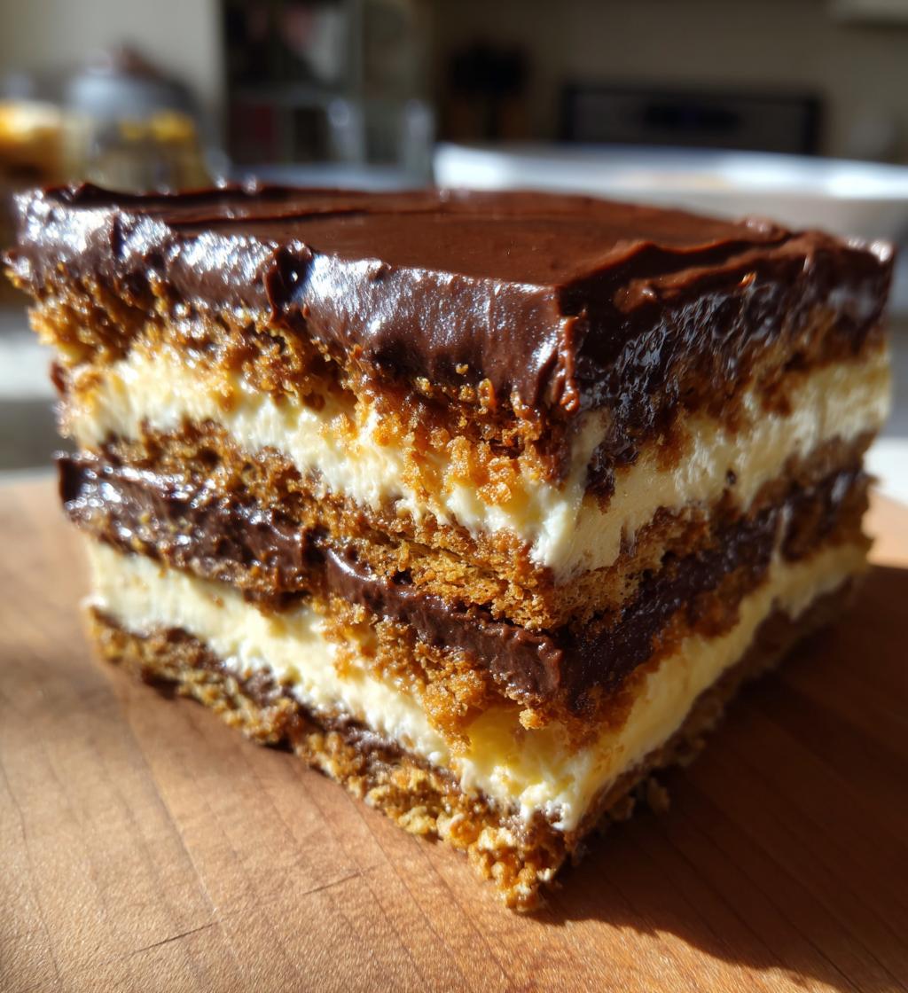 no bake chocolate eclair cake