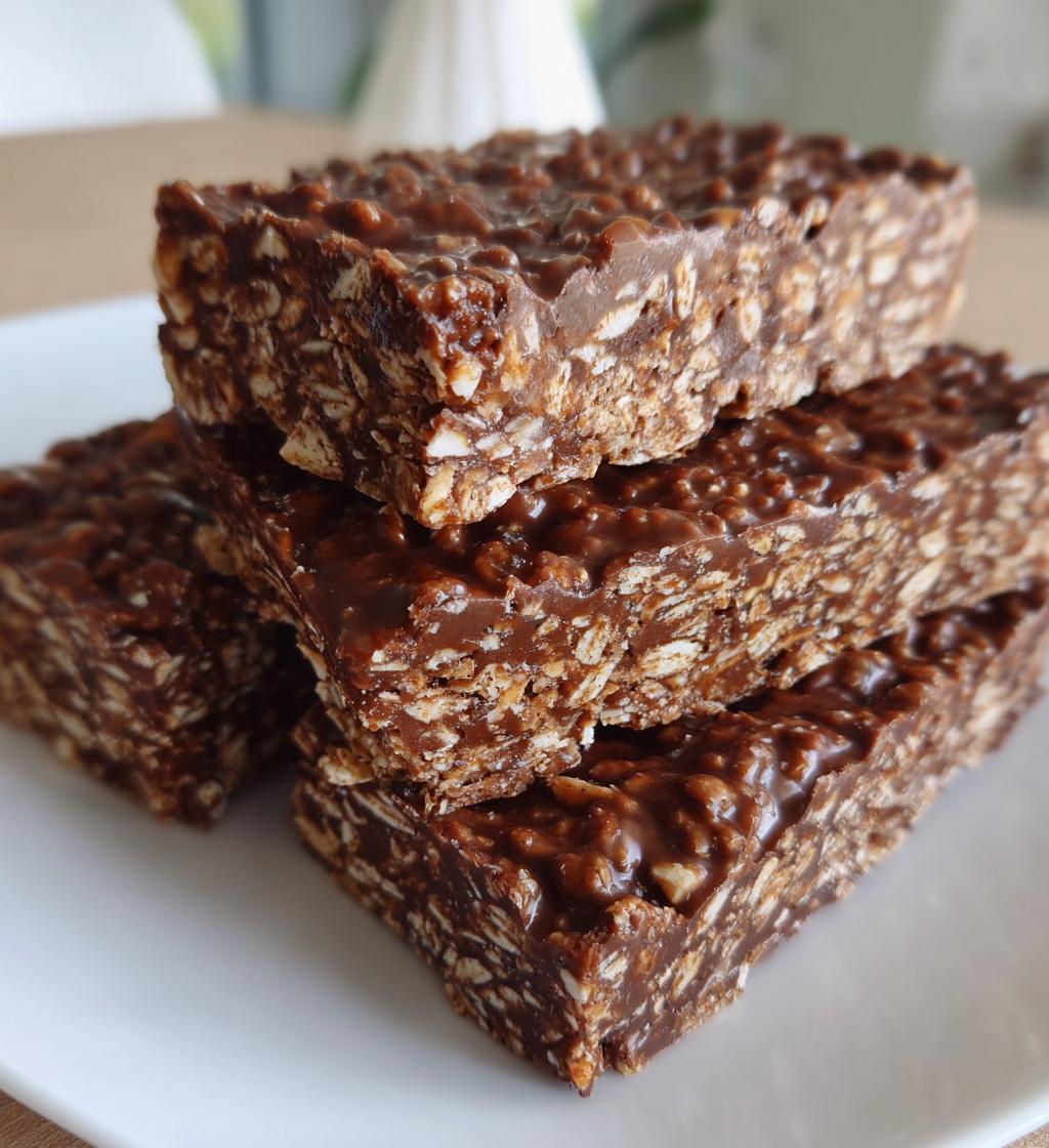 no bake chocolate oat bars