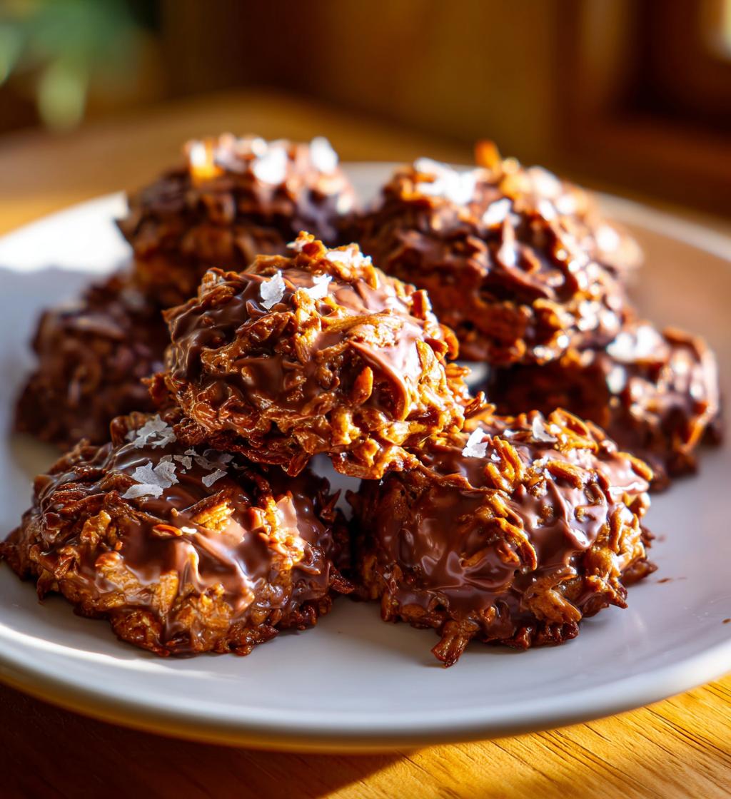 no bake coconut praline cookies