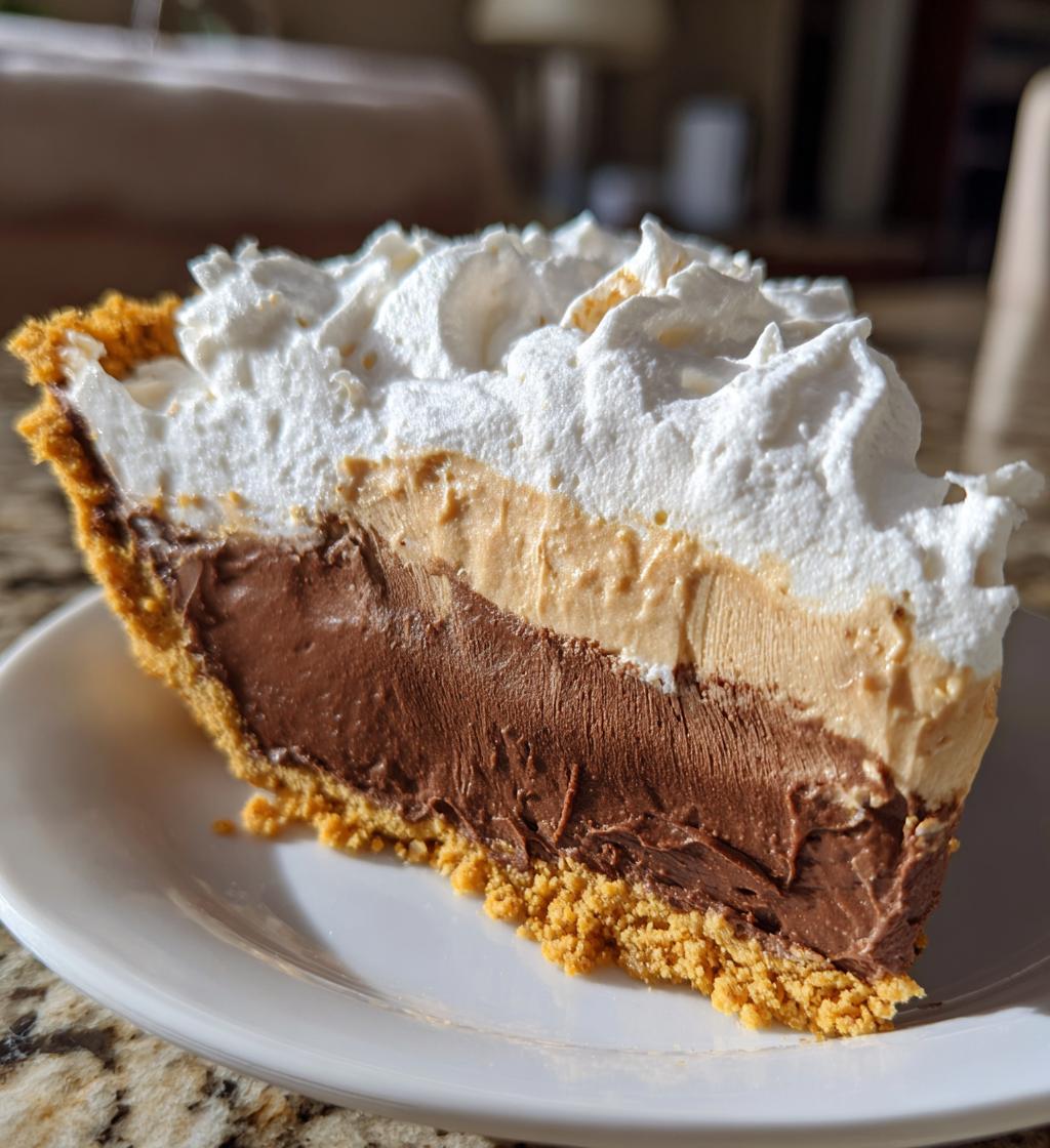 no bake cream cheese peanut butter pie with chocolate whipped cream