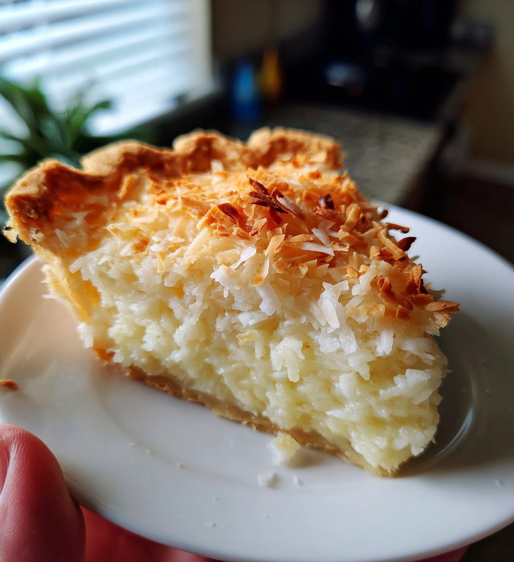 old fashion coconut pie - detail 1