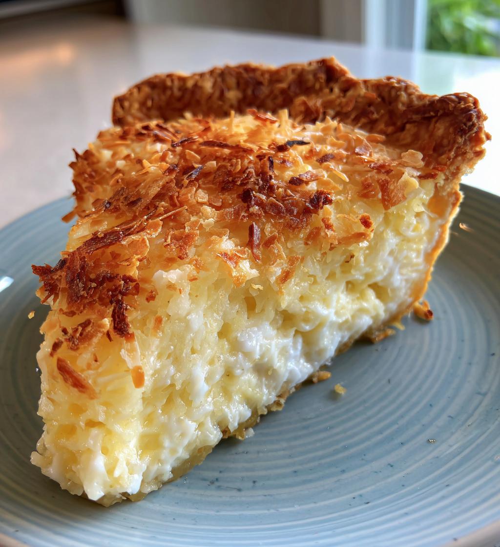 old fashion coconut pie