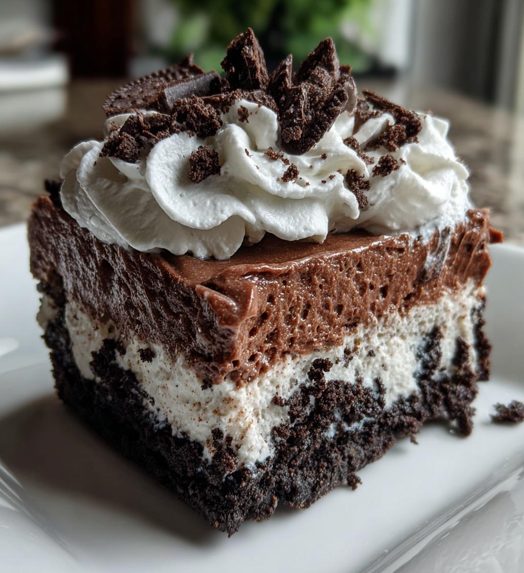 oreo layered dessert oreo delight with chocolate pudding - detail 1