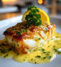pan fried cod with lemon butter sauce