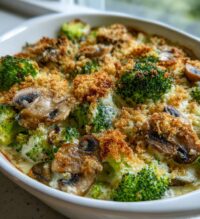 paula deens creamy broccoli mushroom bake