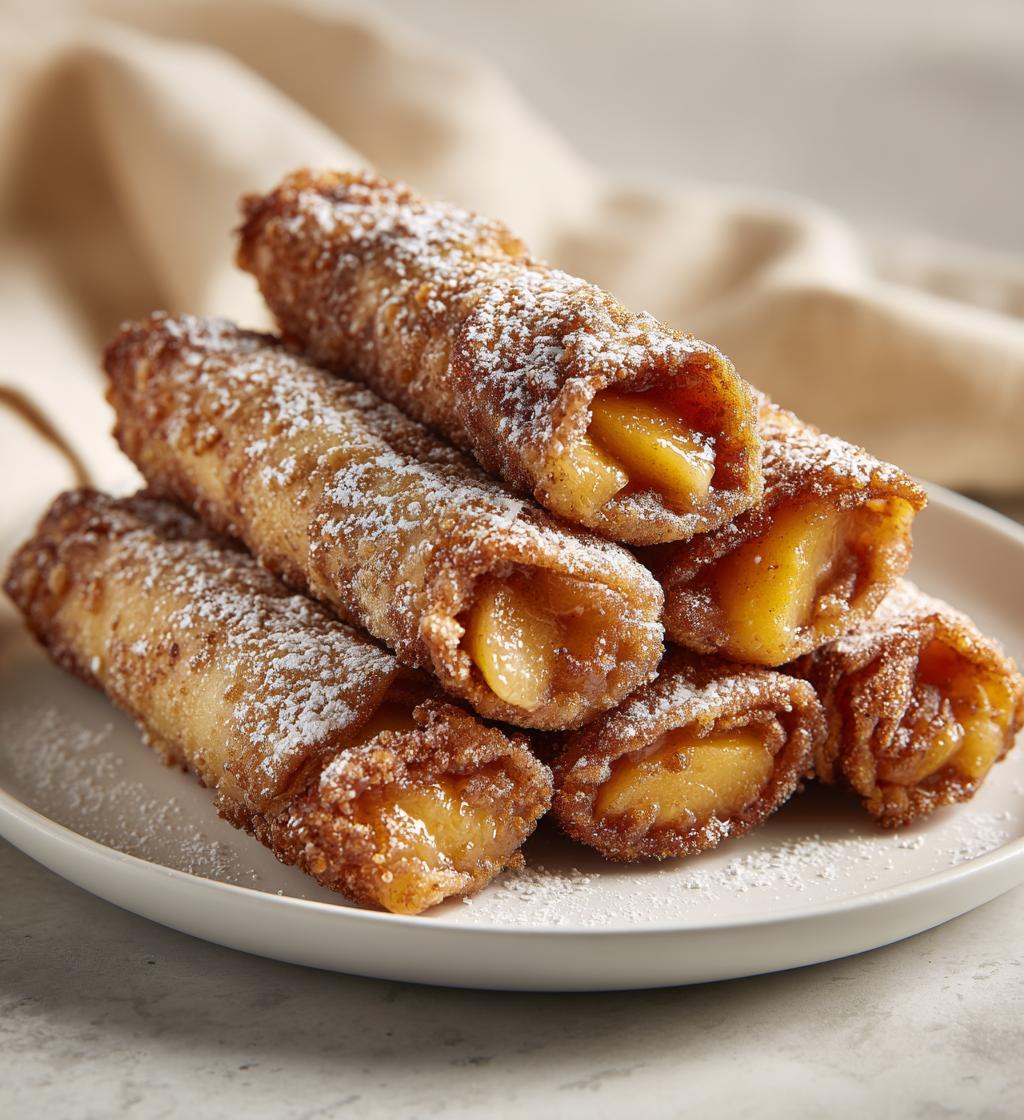 peach cobbler egg rolls - detail 1