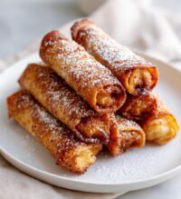 peach cobbler egg rolls