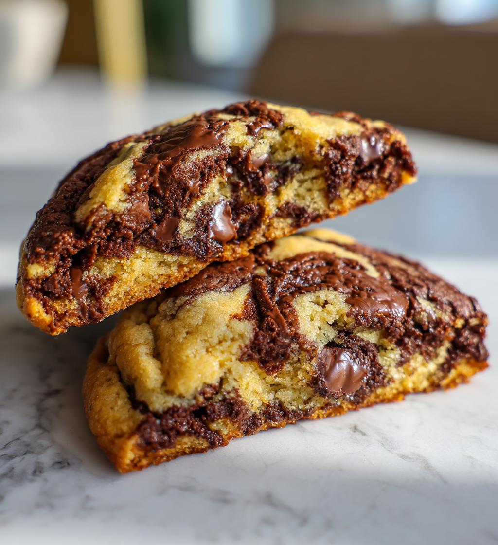 peanut butter brownie swirl cookies