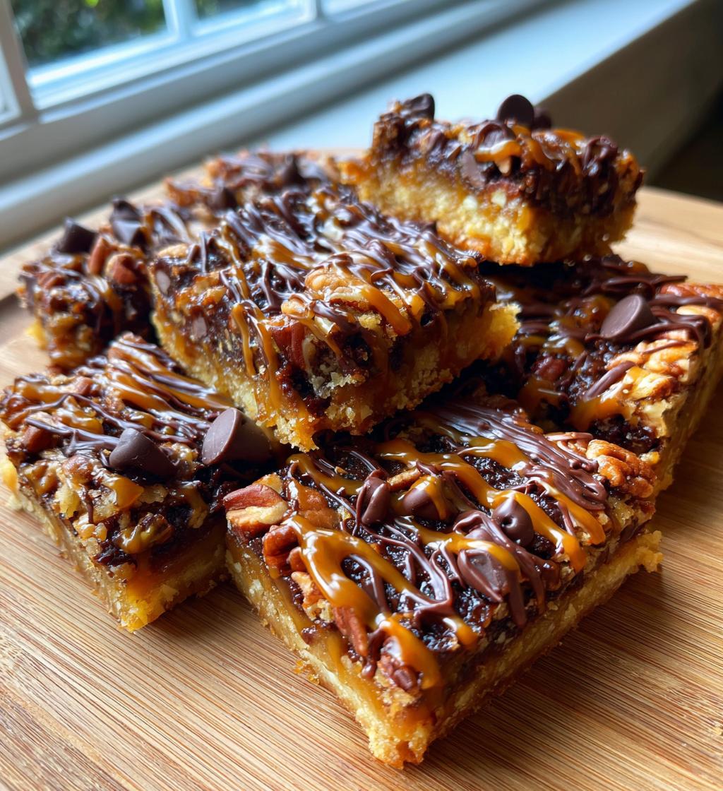 pecan turtle bars - detail 1
