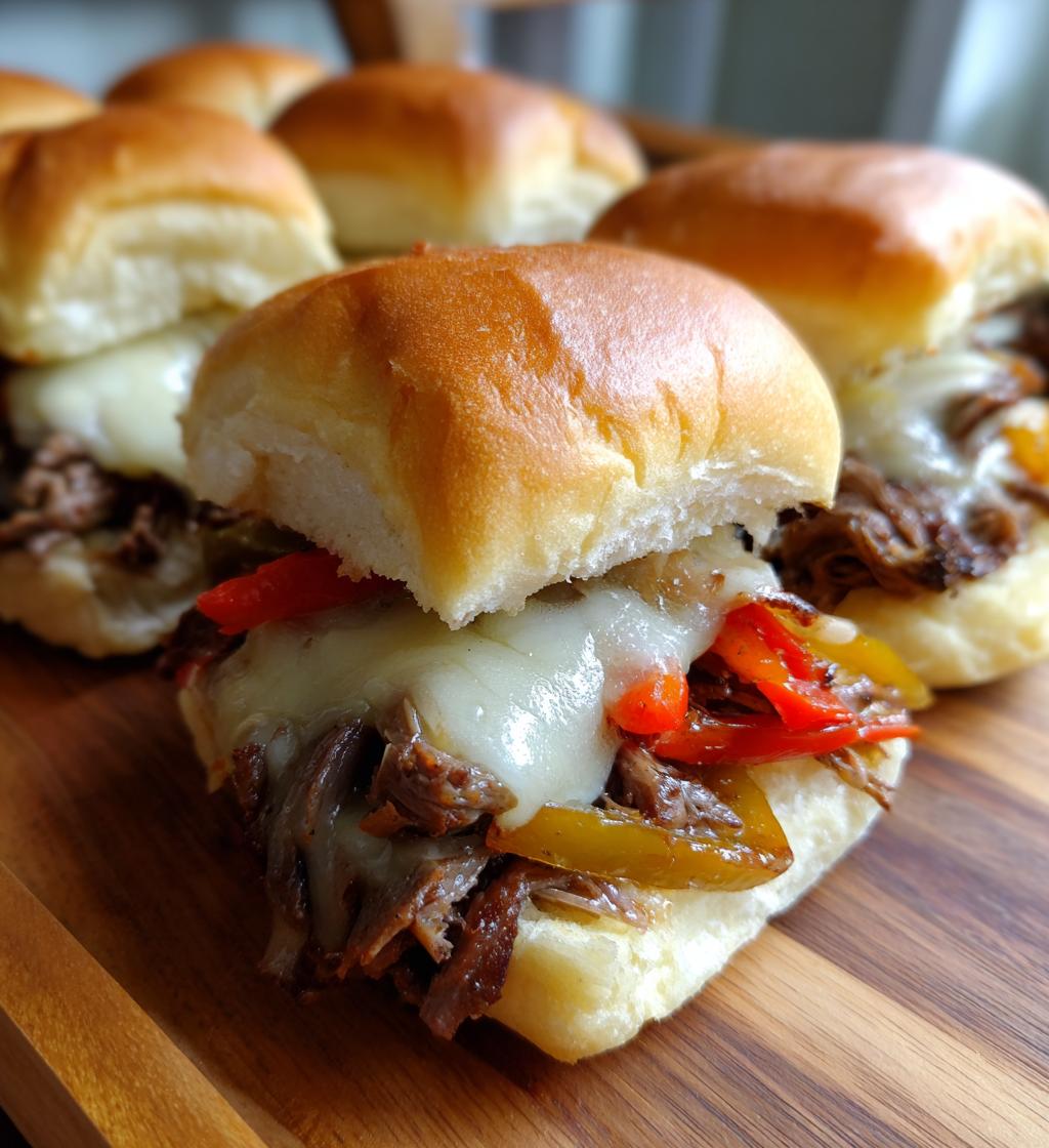 philly cheesesteak sliders - detail 1
