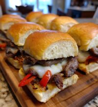 philly cheesesteak sliders